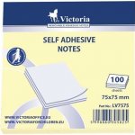 VICTORIA Samolepicí blok na poznámky, 75 × 75 mm, 100 listů, VICTORIA, žlutý 01-565401-LV7575-2013 – Hledejceny.cz
