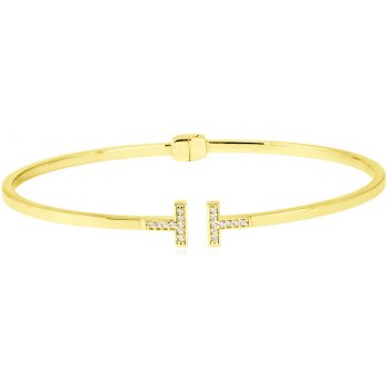 Gemmax Jewelry Elegantní zlatý náramek TT se zirkony GLBYB-19-38921