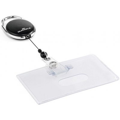 Durable Držák jmenovek Style, černá, výsuvný, patent, držák na 1 kartu, DURABLE 890701 146083 – Zboží Dáma