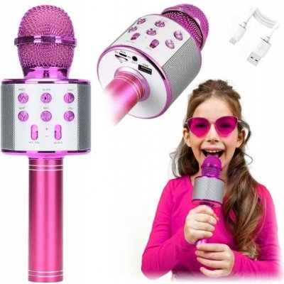 R2INVEST WS 858 BEZDRÁTOVÝ MIKROFON KARAOKE růžový – Zboží Dáma
