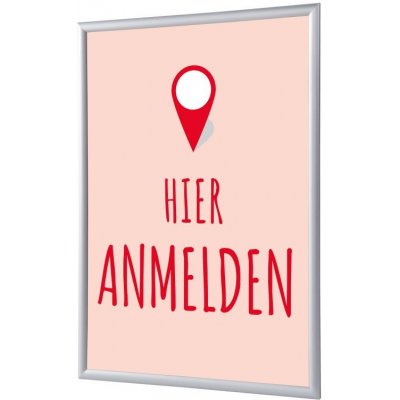 Jansen Display Set klaprámu A4, Přihlášení, červený, německy, 241 x 328 mm – Hledejceny.cz