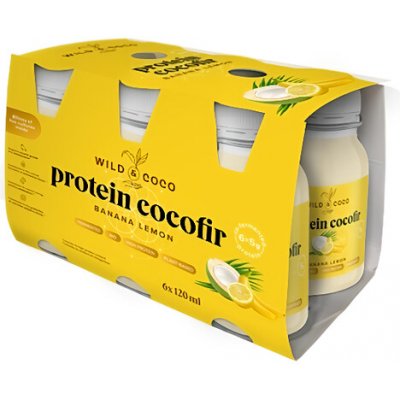 Wild & Coco BIO Protein Cocofir Banana Lemon 6 x 120 ml – Hledejceny.cz