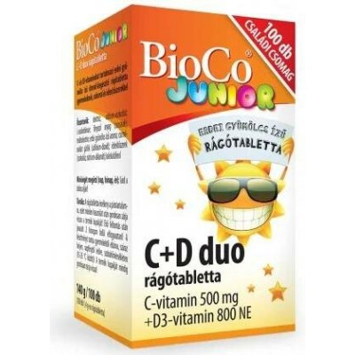 BIOCO C+D duo Junior žvýkací tablety lesní ovoce 100ks – Hledejceny.cz