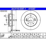 24.0110-0357.1 ATE Brzdový kotouč – Hledejceny.cz