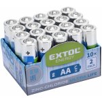 Baterie zink-chloridové, 20ks, 1,5V AA (R6) EXTOL ENERGY 42003 – Zboží Mobilmania