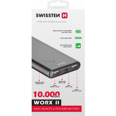 Swissten Worx II 10000 mAh – Zboží Mobilmania