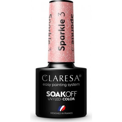 Claresa SoakOff UV/LED Color Sparkle gelový lak na nehty odstín 3 5 g – Zboží Dáma