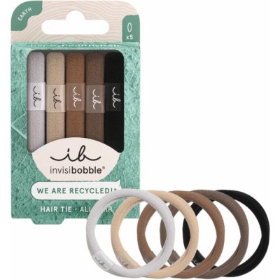 Gumičky do vlasů z recyklovaného materiálu Invisibobble Hair Tie Mocha - 5 ks – Zboží Dáma