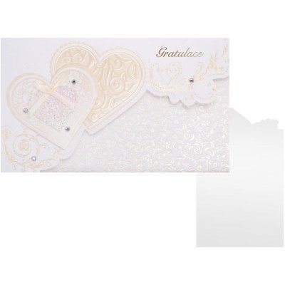 Blahopřání svatební velké - srdce X – Zboží Dáma