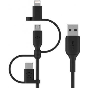 Belkin univerzální kabel USB-A - Lightning/microUSB/USB-C; 1m od 648 Kč -  Heureka.cz