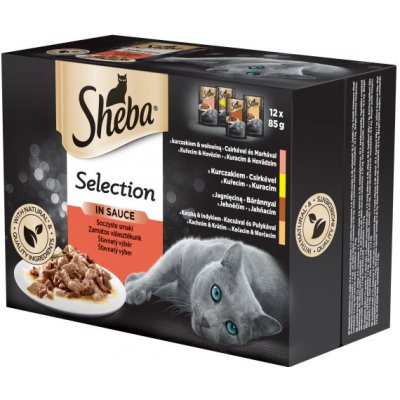 Sheba Cat Selection in Sauce Šťavnatý výběr 12 x 85 g – Zboží Mobilmania