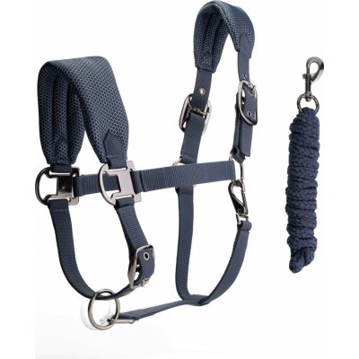 Equestrian Mrs. Ros Set ohlávky s vodítkem Mesh navy – Hledejceny.cz