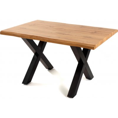 Vikio VJS100D-140 Jídelní stůl 140 x 90 dekor dub kovové nohy – Zbozi.Blesk.cz