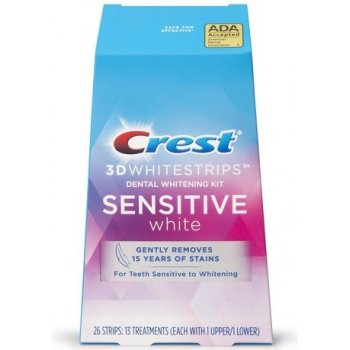 Procter & Gamble bělicí pásky Crest 3D White SENSITIVE na citlivé zuby 26 ks