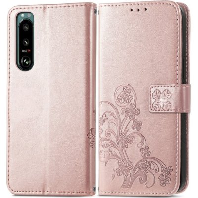 VSECHNONAMOBIL 53540 ART FLOWERS Peněženkový kryt Sony Xperia 5 IV světle růžový – Zboží Živě