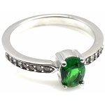 Jan Kos jewellery Stříbrný prsten se zeleným kamenem 1211021 – Zboží Mobilmania
