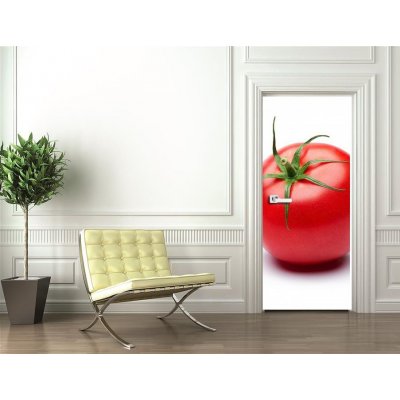 WEBLUX 42857729 Samolepka na dveře fólie Fresh tomato isolated on white background Čerstvá rajčata izolovaných na bílém pozadí rozměry 90 x 220 cm – Zbozi.Blesk.cz