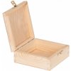 FK Dřevěná krabička se sponou 12x12x5 cm Přírodní