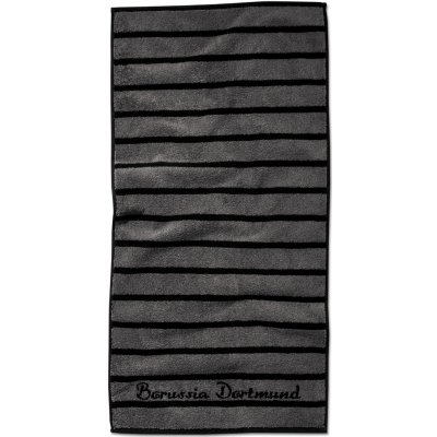 BVB Merchandising Osuška Borussia Dortmund 140x70cm Grey Stripe – Zboží Mobilmania