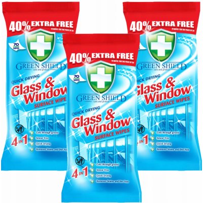 Green Shield Glass & Window vlhčené ubrousky na okna a skleněné povrchy 50 ks – Zboží Dáma
