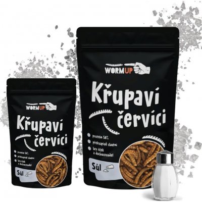 WormUP Křupaví červíci Se solí 80 g – Zbozi.Blesk.cz
