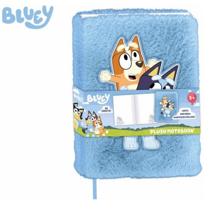 Mikro trading Bluey Zápisník plyšový 22 x 16 cm modrá – Hledejceny.cz