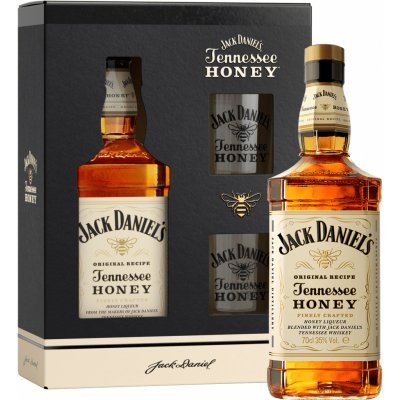 Jack Daniel's Honey 35% 0,7 l (dárkové balení 2 sklenice) – Zboží Dáma