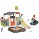 Smoby Set hrací centrum Fun Center se skluzavkou a šedá houpačka Kocour od 24 m – Zbozi.Blesk.cz