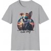 Pánské tričko s potiskem Tričko s potiskem "Cute Dog" Softstyle Sport Grey