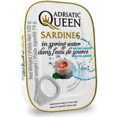 Adriatic Queen Sardinky v pramenité vodě 105 g – Zboží Dáma