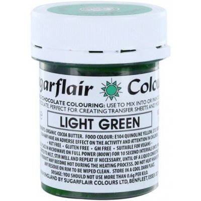 Sugarflair Barva do čokolády na bázi kakaového másla Light Green 35 g