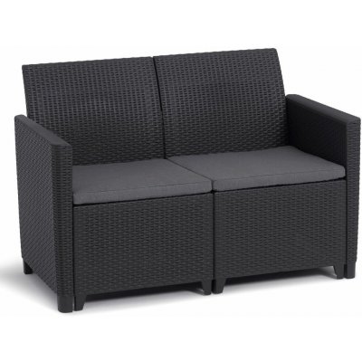 Keter Claire Sofa 113 x 65 x 74cm grafit – Zboží Mobilmania