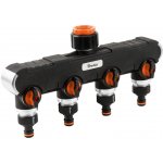 BRADAS BLACK LINE 4cestný rozdělovač s ventily 1" vnitřní závit až 3/4" vnitřní závit HEAVY DUTY – Sleviste.cz