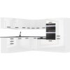 Kuchyňská linka Belini JANE Premium Full Version 480 cm bílý lesk s pracovní deskou