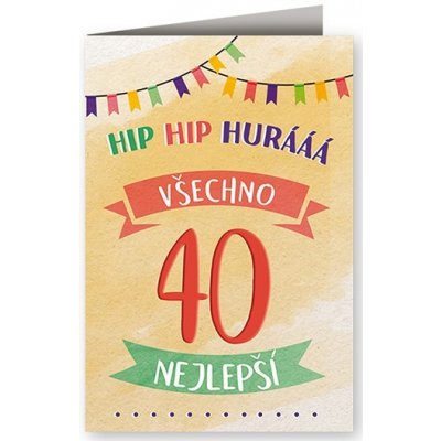 Nekupto Narozeninové přání výročí 40 – Zboží Dáma