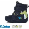 Dětské kotníkové boty D.D.Step chlapecká zimní obuv W071-318M modrá