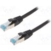 síťový kabel Logilink CQ6145S Patch, S/FTP, 6a, licna, Cu, PUR, 50m, černý