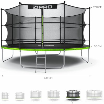 ZIPRO Jump Pro 435 cm + vnitřní ochranná síť – Zbozi.Blesk.cz