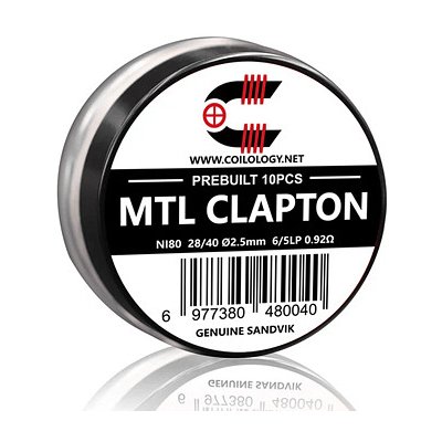 Coilology Předmotané spirálky Sandvik MTL Clapton Ni80 10ks 0,92ohm – Zboží Mobilmania