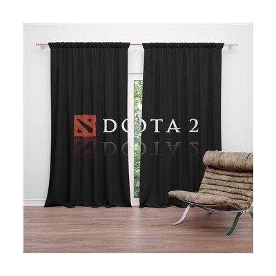 Sablio Závěs DOTA 2 Černá: 2ks 140x250cm – Hledejceny.cz