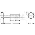 šroub 1/4"-20x3.1/2" UNC ZINEK 8.8 šestihranný, částečný závit DIN 931 – Zbozi.Blesk.cz