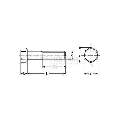 šroub 1/4"-20x3.1/2" UNC ZINEK 8.8 šestihranný, částečný závit DIN 931 – Zbozi.Blesk.cz