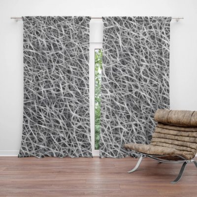 Sablio Závěs Bílá vlákna: 2ks 140x250cm – Hledejceny.cz