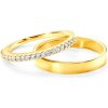 Prsteny Savicki Snubní prsteny Share Your Love žluté zlato diamanty ploché OBR SYL D Z