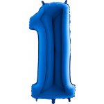 Grabo Nafukovací balónek číslo 1 modrý 102 cm extra velký – Zbozi.Blesk.cz