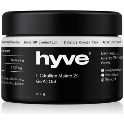 hyve 100 L-Citruline Maláte 2:1 270 g – Sleviste.cz