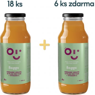 Beggs BIO Nektar hroznové víno & švestka 6 x 300 ml – Zboží Dáma