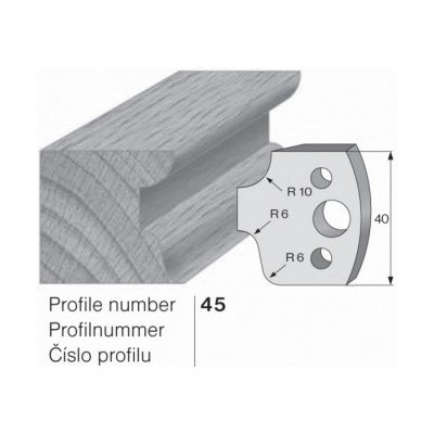 Nůž profilový č. 45 SP do frézovací hlavy 40 x 4 mm PILANA – Zbozi.Blesk.cz