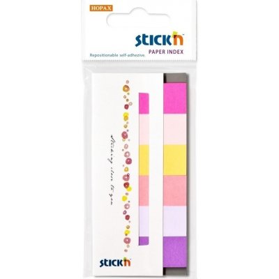 Záložka samolepicí Stick'n Hopax, 45x15 mm, papírová, jarní barvy, 6x30 ks – Hledejceny.cz