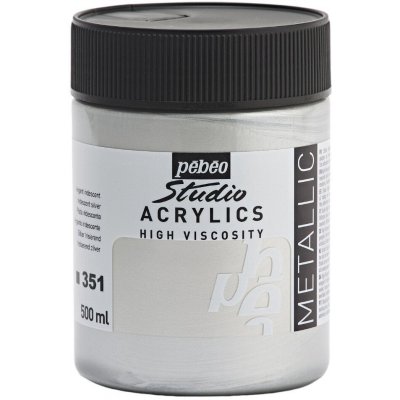 Pébéo Studio Acrylics Akrylová barva 351 Silver 500 ml – Hledejceny.cz